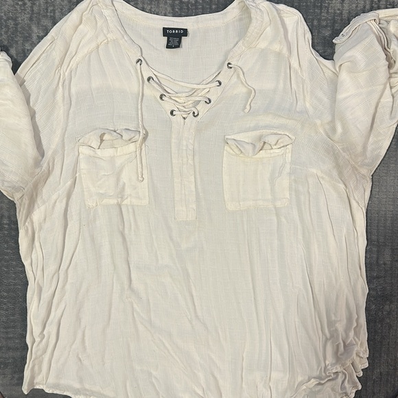 White Torrid Blouse - Picture 3 of 5